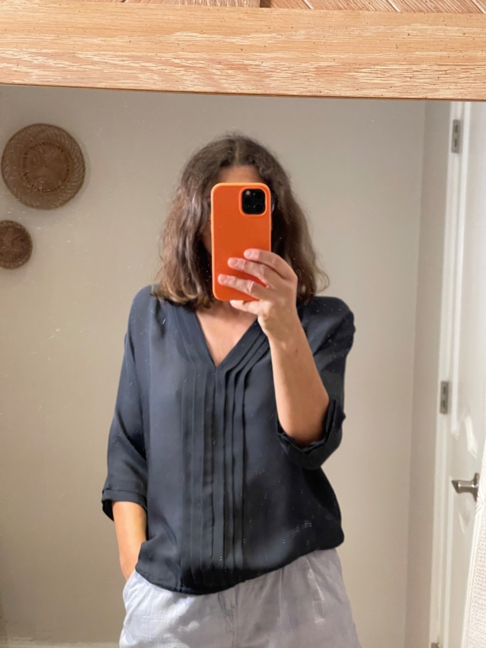 Joie silk sheer light black  ruffled blouse XS
